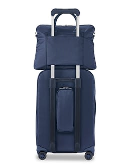 Briggs & Riley Rhapsody Tall Carry-On Spinner PU122SP-5 Navy Blue with LIFETIME WARRANTY